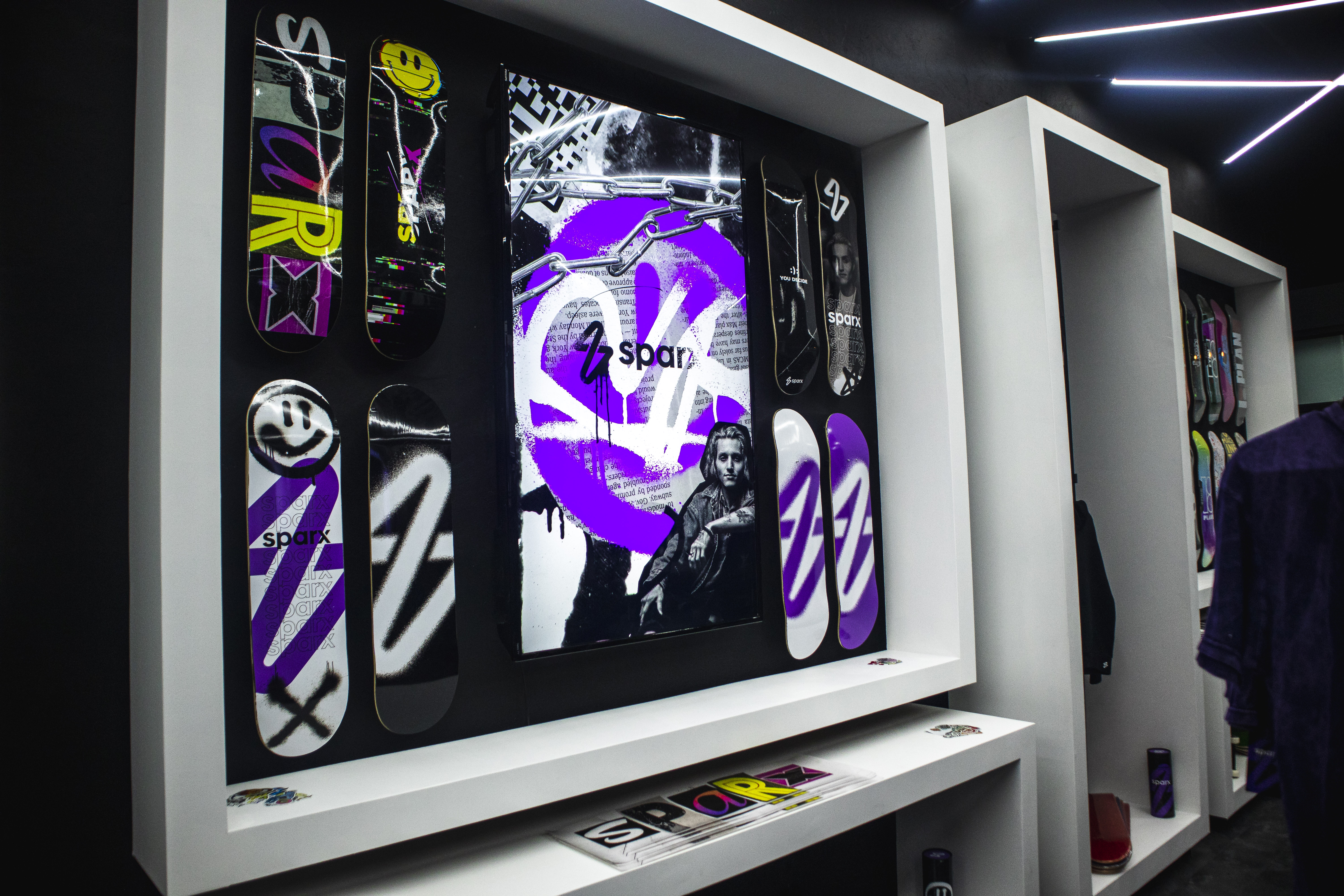 Setting up SPARX Board Co. store before grand opening