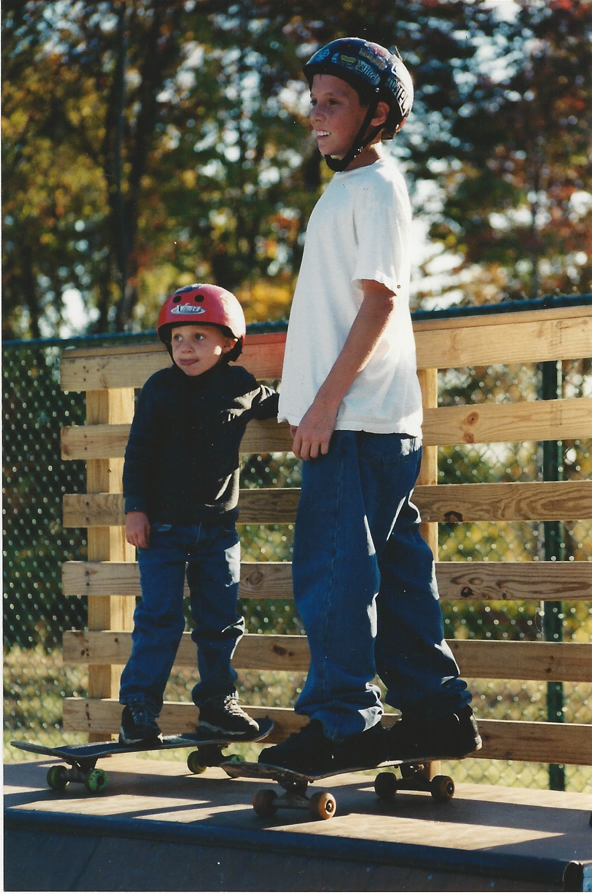 Austin and Kyle Buckner skateboarding together in 2001 — SPARX Board Co. origins